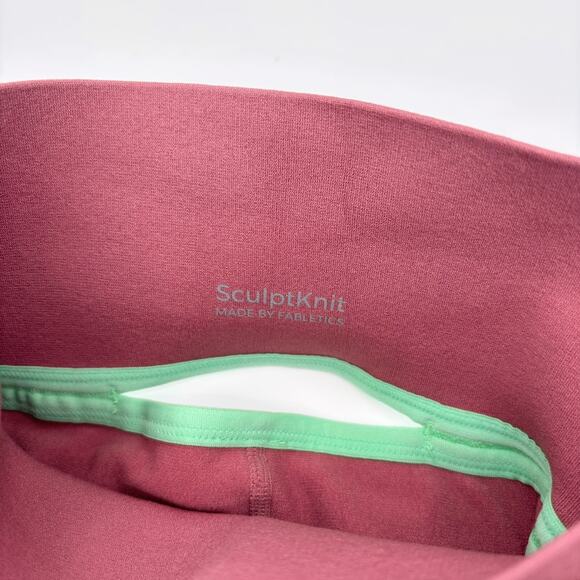 Fabletics SculptKnit Leggings S High Waisted Compression Cut Out Back Yoga Pink - Picture 7 of 7